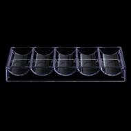 [Yajuyi] 100 Chips Tray 5 Rows Professional Casino Game Accessory 20.5 x 7.8 x 2.8cm