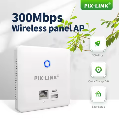 PIX-LINK CAP08 300M 2.4G In-wall Wireless Access Point Indoor Wall WiFi AP Client+AP IEEE 802.11n/g/