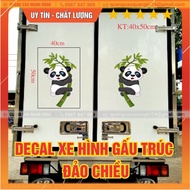 Panda Truck Sticker Full Color-Reflective Panda