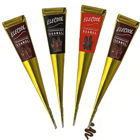 Indian Henna Brown Tattoo Paste Temporary Henna Cones for Tattoo Body Art Sticker Special Body Art P