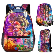 New Cartoon Anime Super Mario Bowser Koopa Princess Peach Backpack Student School Bag Boys Girls Tra