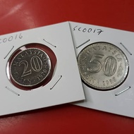 Malaysia 20 Sen Tahun 1970  马来西亚稀少年份1970年20仙硬币 Malaysia Year 1970 20 sen coin SC0015 SC0016