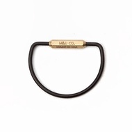美國 M&amp;U 手工半圓形染黑黃銅鑰匙圈