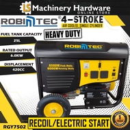 ROBINTEC RGY7502 6500W Petrol Generator E/Start - 1 Year Warranty