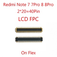 【Free shipping】 2pcs 40Pin LCD Display FPC Connector on Motherboard for Redmi Note 7 8 Note 7 Note 8