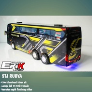 Bus Telolet Basuri  Miniatur Bis Mobil Mainan Full Lampu Led Mainan Anak Bisa Custom nama Dan Foto A