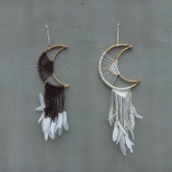 Crescent Moon Knitted Dream Catcher home decor Dream Catcher