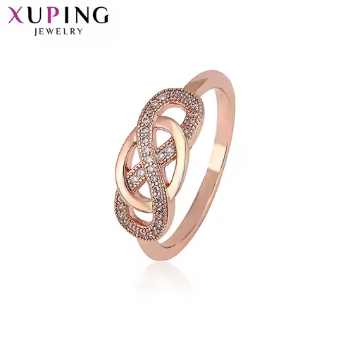 Xuping Luxury Jewelry Ring for Women Fashion Gifts Rose Gold Color Plated Engagement 16112