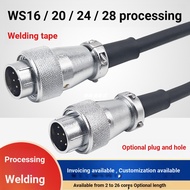 Processing Welding WS16 WS20 WS24 WS28 with Wire 2 Cores 3 4 5 12 Aviation Plug Socket Connector