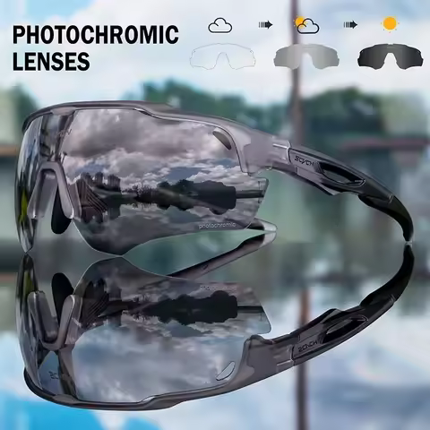 SCVCN Photochromic Sunglasses Cycling Sunglasses MTB Cycle Eyewear Men's Sports Running Bicycle Glas