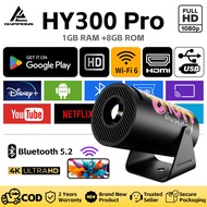 ✨Crazy Promo✨HY300 Pro Portable Projector 4K HD Android 13 Wireless 5G Wifi 6+Bluetooth 5.2 Smart Mi