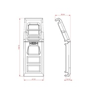  Car for MJX H8H Defender Accessories 1pcs 3D Printing Simulated Side Window Ladder for 1/8 RC Craw