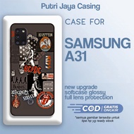 Samsung A31 Case [ Band 04 ] Samsung A31 Hardcase Softcase Glossy Casing