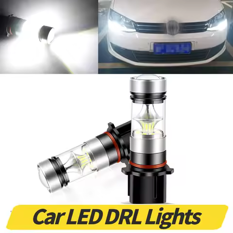 2PCS Led DRL P13W SH23W PSX26W Fog Lamps Canbus Daytime Running Lights For Audi A4 B8 Q5 Skoda Mazda