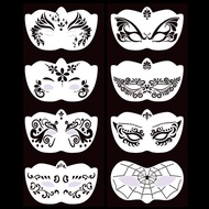 Template Cat Wajah Lukisan Face Painting Cetakan Anak Dewasa Alat Rias Makeup Cosplay Halloween