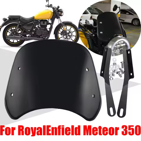 For RoyalEnfield Royal Enfield Meteor 350 Motorcycle Accessories Retro Windscreen Windshield Wind Sc