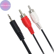 Alittlesetrtop 1.2m 3.9 Feet 3.5mm Plug Ja to 2RCA Male Audio Cable Splitter Phone to Speaker SG