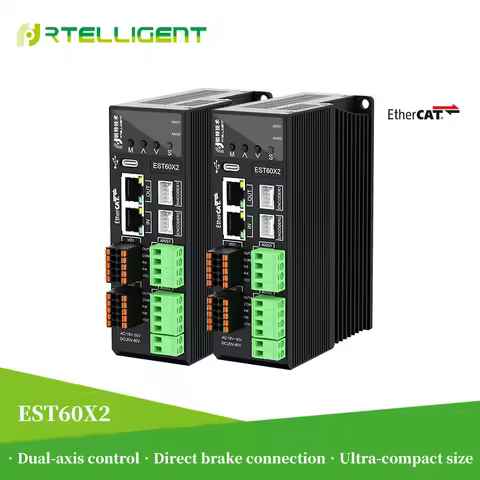 Rtelligent EST60X2/EST60X4 Nema 24 Closed Loop Stepper Motor Driver 20~80VDC / 18~50VAC supports Eth