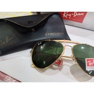 Rayban aviator Lassic emas emas grommet frame lensa hijau fesyen trendgafas de sol999999999999999999