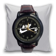 Jam Tangan Pria NIKE LOGO Kulit Coklat Formal Bisnis Quartz Analog Custom Keren