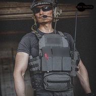 เสื้อกั๊กยุทธวิธีน้ำหนักเบาแบบทันสมัย Pew Tactical Beaver THORAX พร้อมกระเป๋าสะพายหน้าอก D3 CR สำห