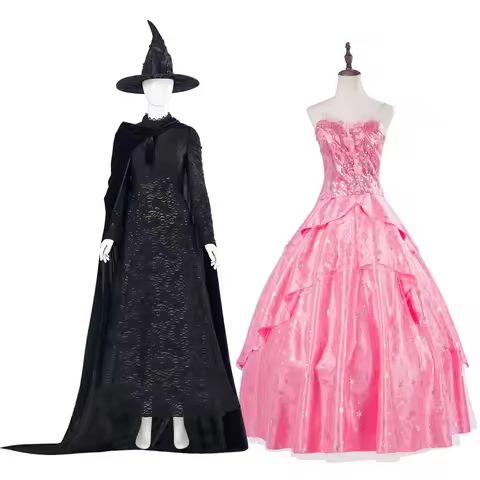 The Good Witch Cosplay Costume Glinda Elphaba Cosplay Costume for Adult Women Halloween Party Role P