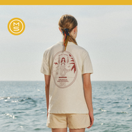 Mustard Mermaid Tee - Off-White/Burgundy