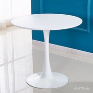 White Milk Tea Shop Painted Coffee ins Dining Table Chair Tulip Nordic Leisure Table Small Round Bal