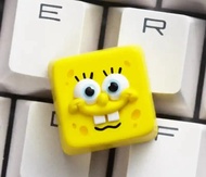 Anime Keycaps Cartoon Series Themed Keycaps Yellow Sponge Red Star Personalized Resin Art Keycaps Me