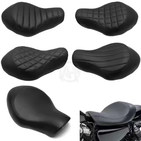 Motorcycle PU Leather Rider Solo Driver Seat Cushion Pad For Harley Davidson Sportster Forty Eight X