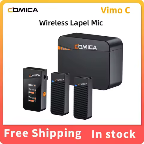 Comica Vimo C Professional 2.4G Dual-Channel Mini Wireless One Click Noise Cancellation Microphone F