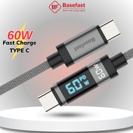 Type C 60W Basefast Fast Charging Cable Displays Heat-Resistant Capacity For samsung xiaomi Tablet