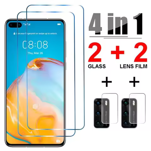 4IN1 Tempered Glass On Huawei P Smart 2021 2020 Pro 2019 S Z Screen Protector On Huawei P40 P30 P20 