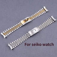 For SEIKO 5 Sports SRPD SSK001 003 005  Steel Solid Curved End Screw Links Oyster Clasp Jubilee Bracelet watchband Strap 22mm