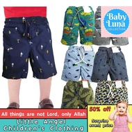 Celana pendek lelaki ★(1Y-6Y) Boys Kids Printed Cartoon Short Pants  - Random Designs cotton drawstring with pocket summer casual✥