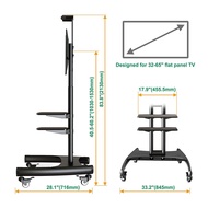 COD!! NB Mobile TV Cart TV Stand with Wheels for 32 to 65 Inch LCD LED OLED Plasma Flat Panel