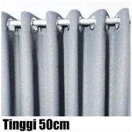 Gorden Poni Polos Atas Pintu Jendela Minimalis Blackout Premium Serat Safron Tinggi 50cm