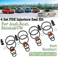 4Pcs รถ PDE Injector Seal Kit ชุดซ่อมสำหรับ Volkswagen สำหรับ Skoda สำหรับ Audi Seat 1417010997 038198051B อะไหล่