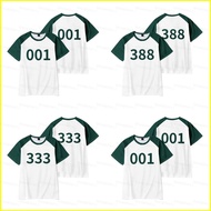 SY1 Squid Game Season 2 number 388 001 333 summer T-shirt Anime Short Sleeve Top YS1
