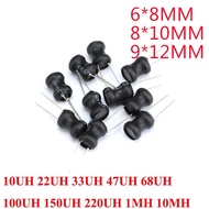 10pcs I-Shape Power Inductor Inductance Copper Coil 6*8mm 8*10mm 9*12mm 10/33/47/68/100/150/220/330/