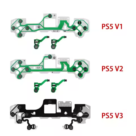 5 Set Replacement Conductive Film for Ps5 V1.0 2.0 3.0 Game Pad Controller Button Flex Cable Ribbon 