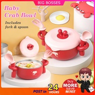 👶🏻BigBosses👶🏻 Baby Bowl Baby Spoon And Fork Set Mangkuk Baby Set Sudu Baby Set Sudu Garfu Baby Newborn Baby Feeding Set