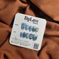 [ BYLAW.NAILS ] Blue Cat Eye Aurora | PREMIUM FAKE NAILS | PRESS ON NAILS | False nails | FAKE NAILS