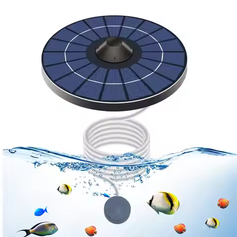 2.5W Pond Air Pump, Floating Solar Aerator Oxygen Pump, Fish Tank Aquarium Fish Pond Solar Oxygenato