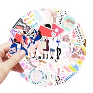 1Y5Y Hip Hop Stickers 50pcs Feminism Luggage Stickers Stationery Box Stickers Handbook Stickers Anim