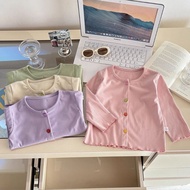 BBKid🦄️Kid 6M-8Y Long Sleeves Dralon Top Cardigan Shirt NUU001