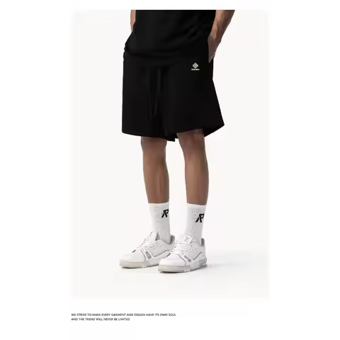 310g Heavyweight Hua Cotton Lettering Film High-end Printing Sports American Shorts Men and Women Su