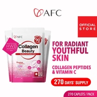 [3 Packs] AFC Collagen Beauty - Glowing Radiant Skin Complexion - Brighten Hydrate Anti-aging & Less
