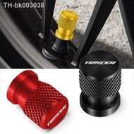 ✟ With Tracer logo Aluminium Wheel Tire Valve caps Airtight Covers For YAMAHA Tracer MT07 MT09 Tracer 700 900 700gt 900gt 700 gt