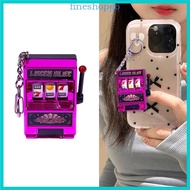 Fine Handheld Fruit Slot Game Key Ring Fun Miniature Casino Style Keychain Accessory